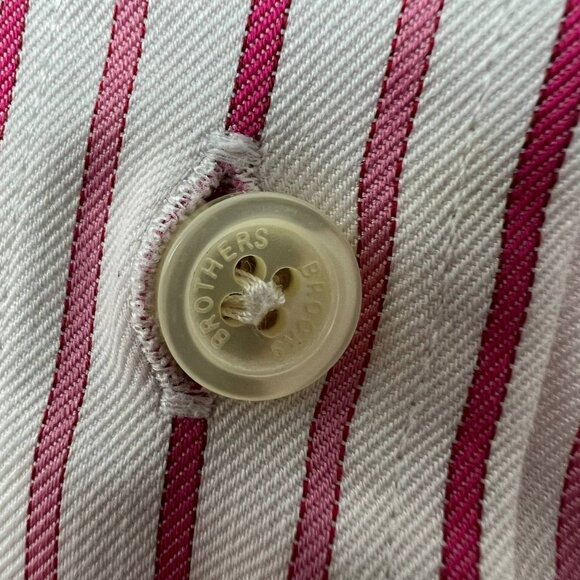 Brooks Brothers Shirt Men Large Red Striped Long‎ Sleeve Button Down Cotton L - Picture 6 of 7